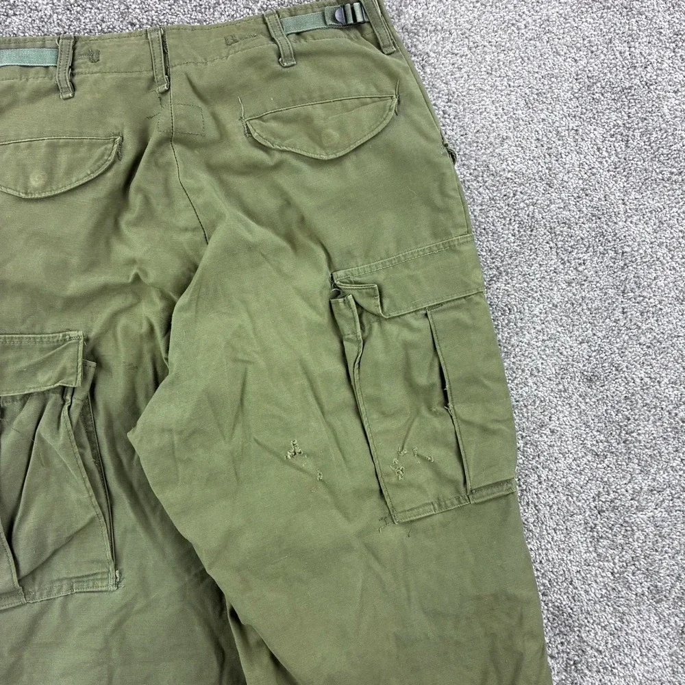 Vintage M-65 Cold Weather Cargo Pants Mens Small Green OG107 Cotton Blend
